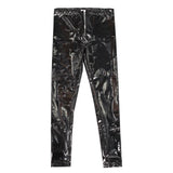 Men's Skinny Bootcut Faux Leather Pencil Pants - Featuring a Casual Design with Fork Detailing - Alt Style Clothing