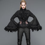 Gothic Baroque Long-Sleeved Shirt - Trumpet Sleeves - Alt Style Clothing
