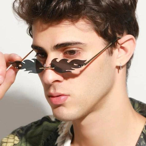 Set Your Style on Fire with Vintage Flame-Shaped Sunglasses
