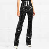 Shiny PU Patent Leather Pencil Pants - Sexy and Eye-Catching Design - Alt Style Clothing