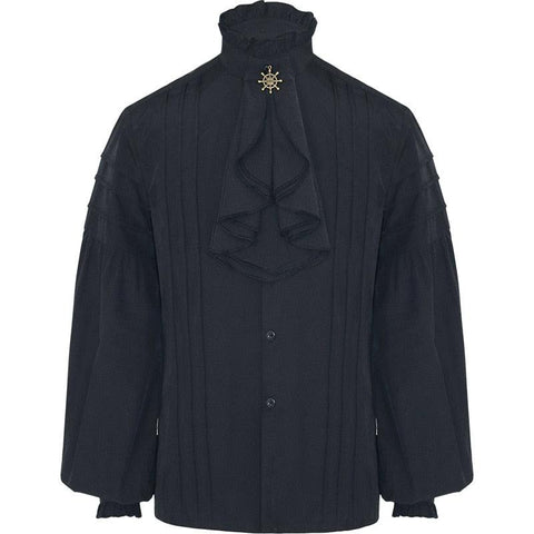 Get the Pirate Medieval Look with Ruffle Steampunk Gothic Shirts for Men