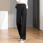 Vintage High-Waisted Straight Pants for Gothic Office Wear - Alt Style Clothing