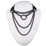 Layered Chain necklace choker collar - Alt Style Clothing