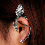 Vintage Punk Rock Dragon Gothic Ear Wrap Retro Clip Earrings - Alt Style Clothing