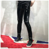 Shinny PU Leather Tight Pants for Men