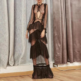 Long Sexy Mermaid See-Through Tulle Evening Dress for Women - Alt Style Clothing