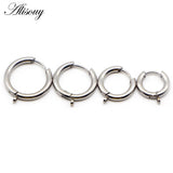 Stainless Steel Round Hoop Earrings - Alt Style Clothing