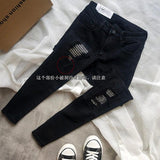 Sequined Hole Jeans for Women - Alt Style Clothing