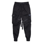 Techwear Tactical Cargo Pants with Ribbon Detailing - Alt Style Clothing