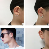 Small Circle Bead Pendant No Pierced Fake Ear Circle Gothic Earrings