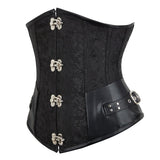 Steampunk Vintage Gothic Corset Lace-Up Bustier Top with Stud Buckle - Alt Style Clothing