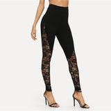 Gothic Lace Shredded Leggings - Sexy and Slim Mid-Waist Workout Wear