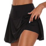 2-in-1 Quick Dry Yoga Shorts - Breathable Gym Sport Shorts and Pantskirt Combo - Alt Style Clothing
