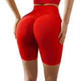 Quick Drying Solid Color High Waist Hip Lift Yoga Shorts