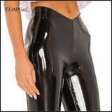 Shiny PU Faux Leather Skinny Leggings - Perfect for a Sleek and Stylish Look - Alt Style Clothing