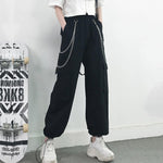 Casual Harem Pants for Punk Style - Featuring Convenient Pockets for a Functional and Fashionable Look - Alt Style Clothing