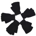 Half Finger Wool Knit Fingerless Gloves - Alt Style Clothing