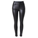 Sexy Hip Push-Up PU Leather Skinny Pencil Pants for Women - Stretchy and Form-Fitting Design - Alt Style Clothing