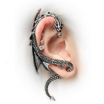 Vintage Punk Rock Dragon Gothic Ear Wrap Retro Clip Earrings - Alt Style Clothing