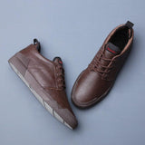 New Hot Men Lace-up Leather Casual Shoes Cool Loafers Flats