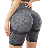 Quick Drying Solid Color High Waist Hip Lift Yoga Shorts