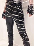 Idopy Gothic Punk Rock Rivet Faux Leather Pants - Perfect for Nightclub Fashion with a Unique and Edgy Style