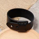 Accessorize with Attitude: Genuine Leather Wristband Cuff Bracelet Unisex Jewelry - Alt Style Clothing