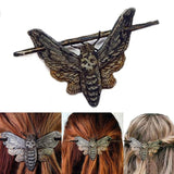 Witch Hair Barrette Dragon Death Head Skull Moth Hair Sticks Celtics Gothic Hairpin - Alt Style Clothing