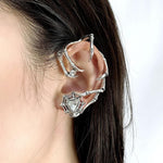 Gothic Punk Style Spider Web Claw Zircon Ear Clip Earring - Alt Style Clothing