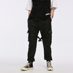 Techwear Tactical Cargo Pants with Ribbon Detailing - Alt Style Clothing