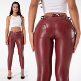 Faux Leather Pencil Pants - Slim Fit for a Bodycon Look - Alt Style Clothing