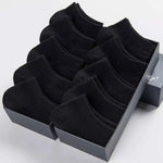 5-Pack Black Low Cut Breathable Cotton Sports Socks for Men