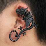 Vintage Punk Rock Dragon Gothic Ear Wrap Retro Clip Earrings - Alt Style Clothing