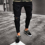 Cool Designer Slim Fit Ripped Skinny Jeans with Destroyed and Frayed Detailing - Alt Style Clothing