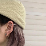Round Ball Spike Cone Tip Titanium Steel Screw Back (Pierced) Stud Earrings - Alt Style Clothing