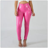 Shiny PU Faux Leather Skinny Leggings - Perfect for a Sleek and Stylish Look - Alt Style Clothing