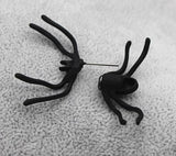 Creepy Black Spider Ear Stud Earrings - Alt Style Clothing