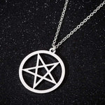 Satanic Necklace Pentagram Pentacle Retro Antique Pendant