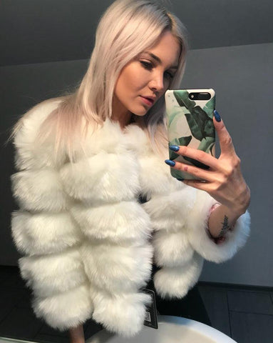 Fluffy Faux Fur Coat with Warmth and Style for Women - Alt Style Clothing