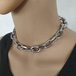 Exaggerated Heavy Metal Big Thick Chain Choker - Alt Style Clothing