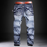 Classic Denim Biker Jeans with Slim Fit Pant Style - Alt Style Clothing