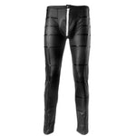 Men's Faux Leather PVC Pants for Nightclub Wear