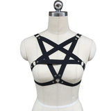 Caged imbracatura gothic harness pentagram - Alt Style Clothing