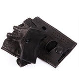 Genuine Leather Thin Semi-Finger Breathable Gloves - Alt Style Clothing