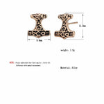 Chandler Black Antique A pair Of Thor's Hammer Stud Earrings - Alt Style Clothing