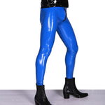 Man Low Waist Faux Leather PU Silky Punk Pencil Leggings - Alt Style Clothing