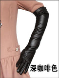 Lady Fashion High Quality PU Leather Female Long Style Elbow Gloves - Alt Style Clothing