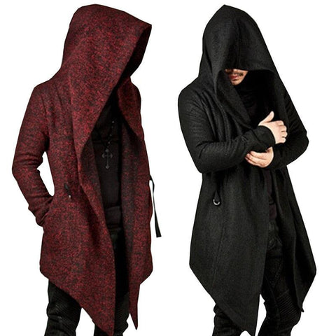 Gothic Male Hooded Irregular Hoodie - Alt Style Clothing