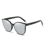 Flat Top Cat Eye Elegant Twin Beam Oversized Sunglasses - Alt Style Clothing