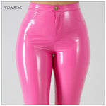 Shiny PU Faux Leather Skinny Leggings - Perfect for a Sleek and Stylish Look - Alt Style Clothing